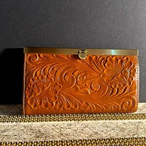 Patricia Nash Cauchy Tooled Leather Wallet-EUC